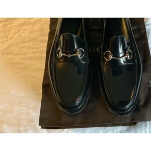 Gucci rubber loafers black w/box and dust bags great condition size 12.5US